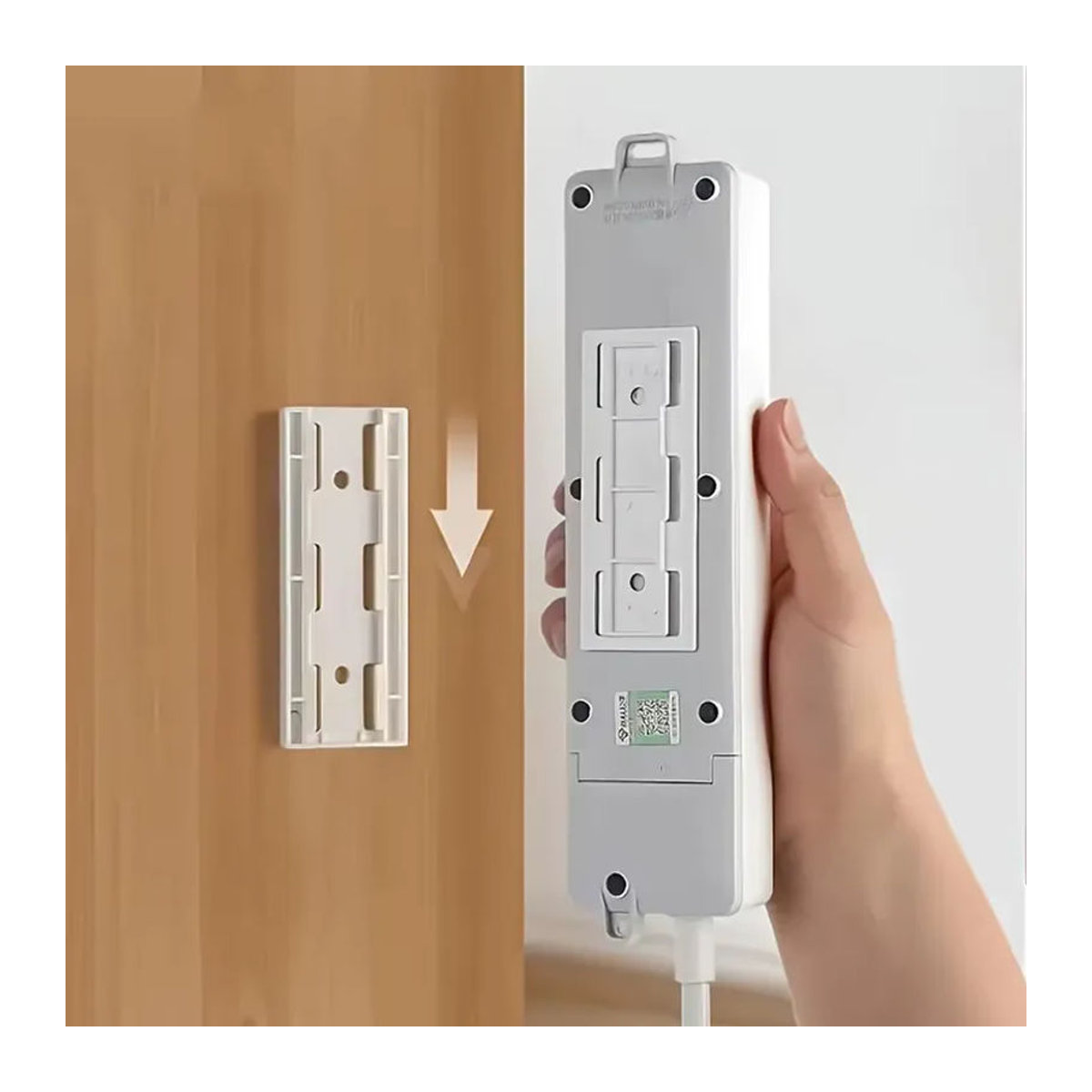 YOCITY Wandmontierter Kabel-Organizer aus Kunststoff, Selbstklebender Steckdosen-Halter und Stecker-Fixierer in Grün oder Bunt - Bild 2