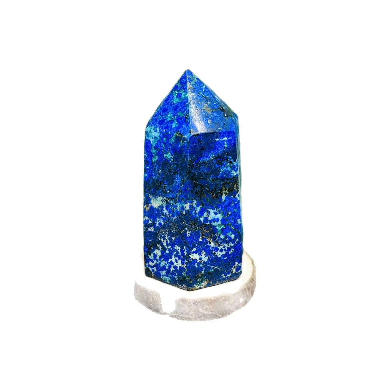 YOCO Azurit und Türkis Turm aus Natursteinen in Blau als dekoratives Mineral für Altar und Dekoration - Bild 2