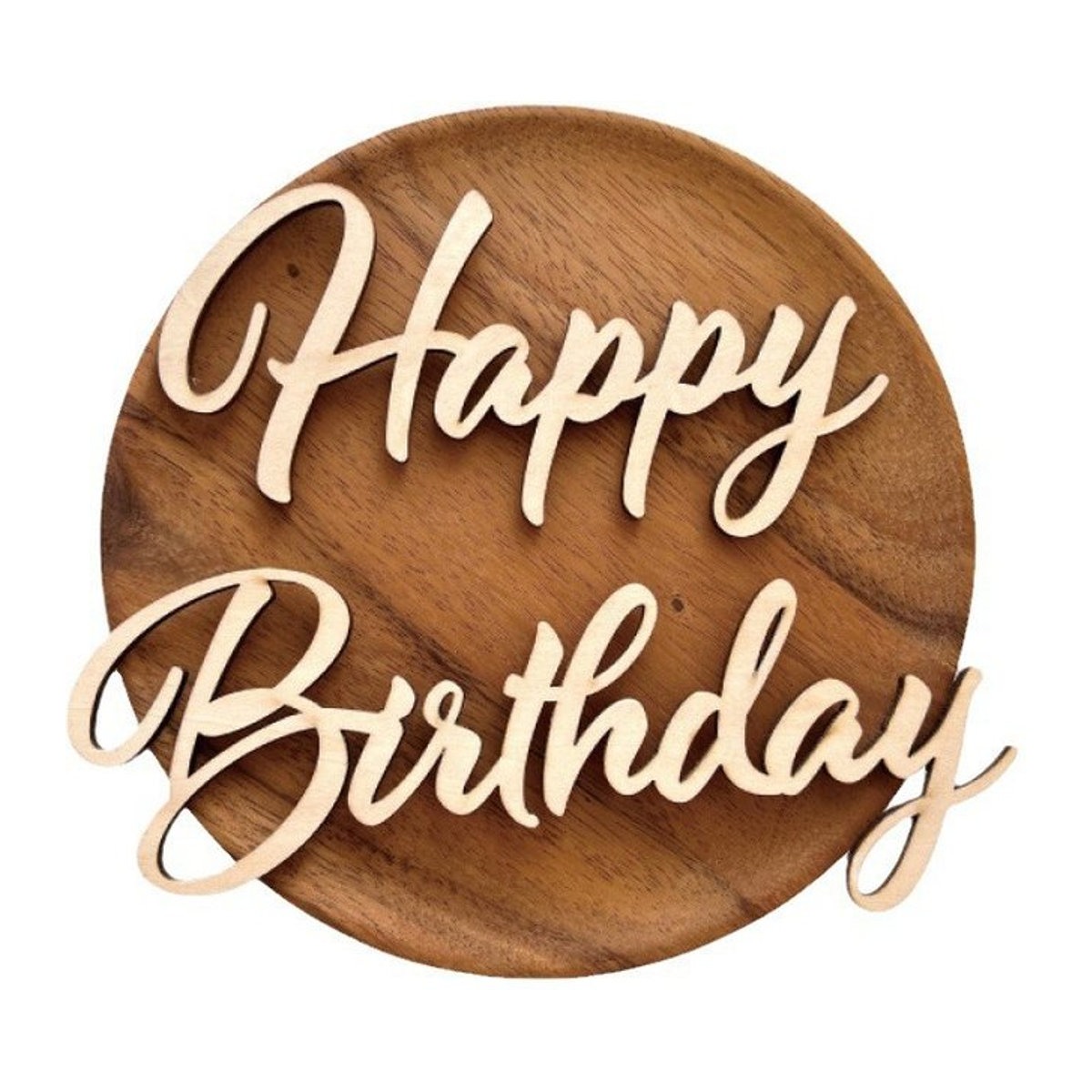 YOMDID Holz Buchstaben Dekoration für Geburtstag in Braun als hängendes Wandelement im minimalistischen Design - Bild 1