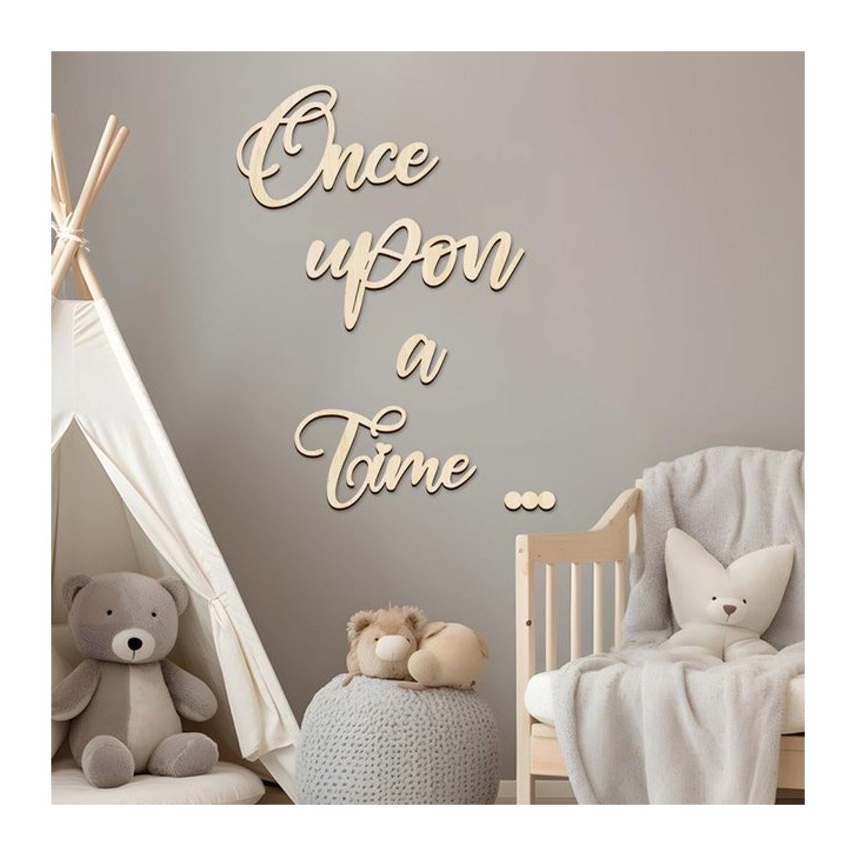 Yomdid Wanddeko aus Holz für Kinderzimmer und Spielzimmer in Braun und Beige im skandinavischen Design - Bild 1