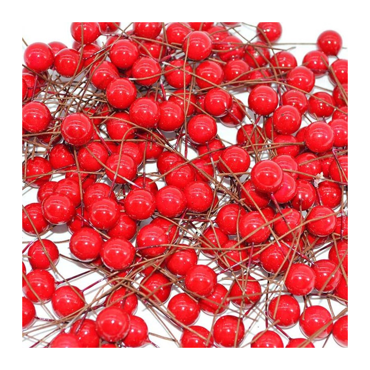 YONGSNOW Künstliche rote Beeren Zweige für Weihnachtsdekoration und DIY Blumenkränze, Rot - Bild 1