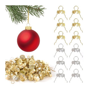 YONGSNOW Metall Aufsteckkonus für Weihnachtskugeln in Gold und Silber