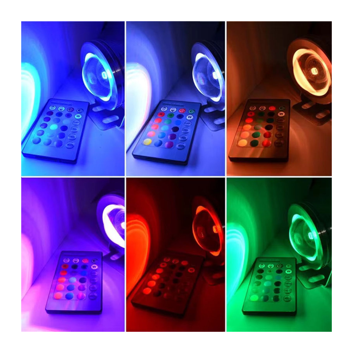 YORYZENG 2er-Set RGB LED Unterwasser-Außenstrahler aus Edelstahl mit IP68 Wasserdichtigkeit für Pool, Teich und Aquarium in Bunt - Bild 6
