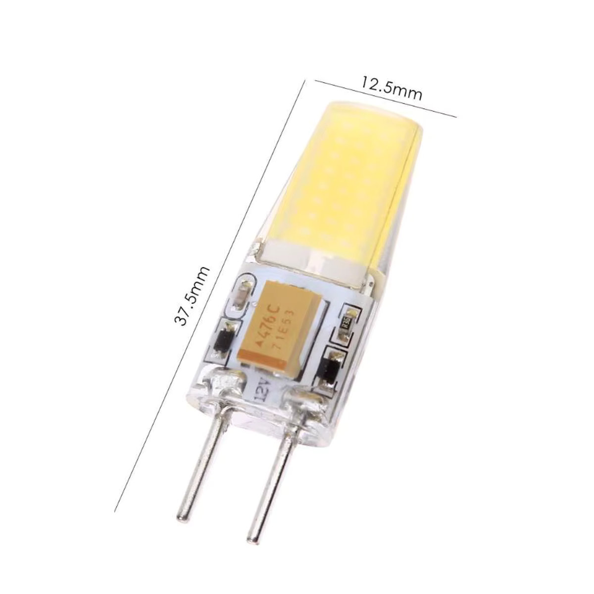 YORYZENG LED Silikon Kristall Glühbirne GY6.35 5 W in Kalt Warm Weiß als Halogen Ersatz für Kronleuchter - Bild 2
