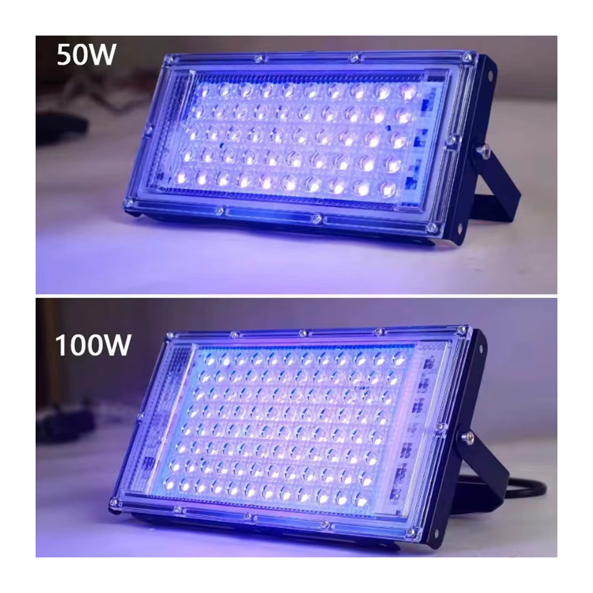 YORYZENG LED UV Flutlicht Schwarzlicht mit 395nm Wellenlänge für Außenbereich und Bar, Schwarz - Bild 4