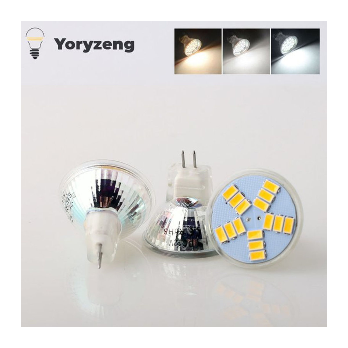 YORYZENG MR11 LED-Scheinwerfer GU4 DC 12V Kaltweiß mit 5730 SMD für Wohnkultur - Bild 1