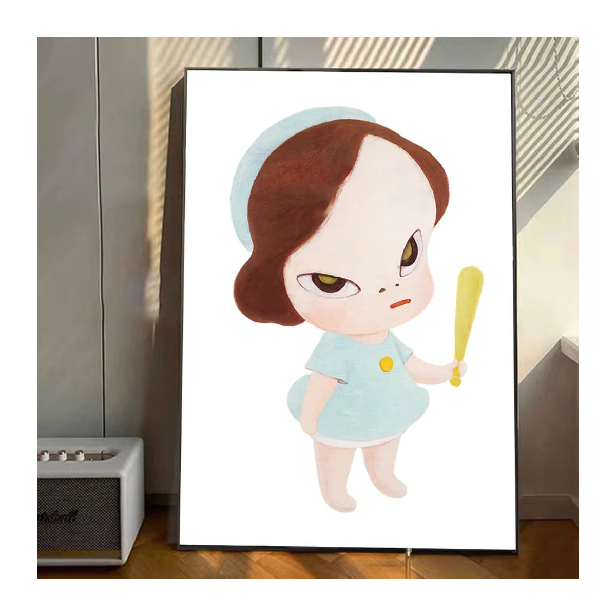 Yoshitomo Nara Dream Doll Leinwandposter mit Tier-Porträt in Mehrfarbig, Rechteckiges Wandbild für dein Spielzimmer oder zur Dekoration - Bild 4