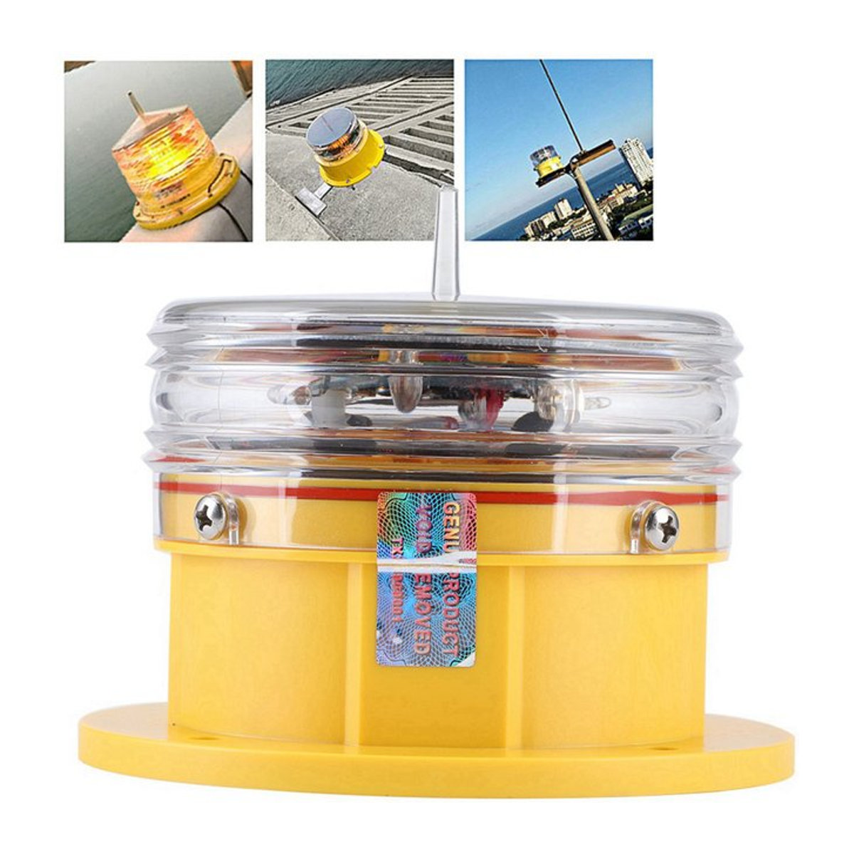 YOSOO Solar-Seitenlicht für Boote mit LED-Beleuchtung, IP68 wasserdicht, 360 Grad Blinklicht für Schiffe und Marine-Anwendungen - Bild 1