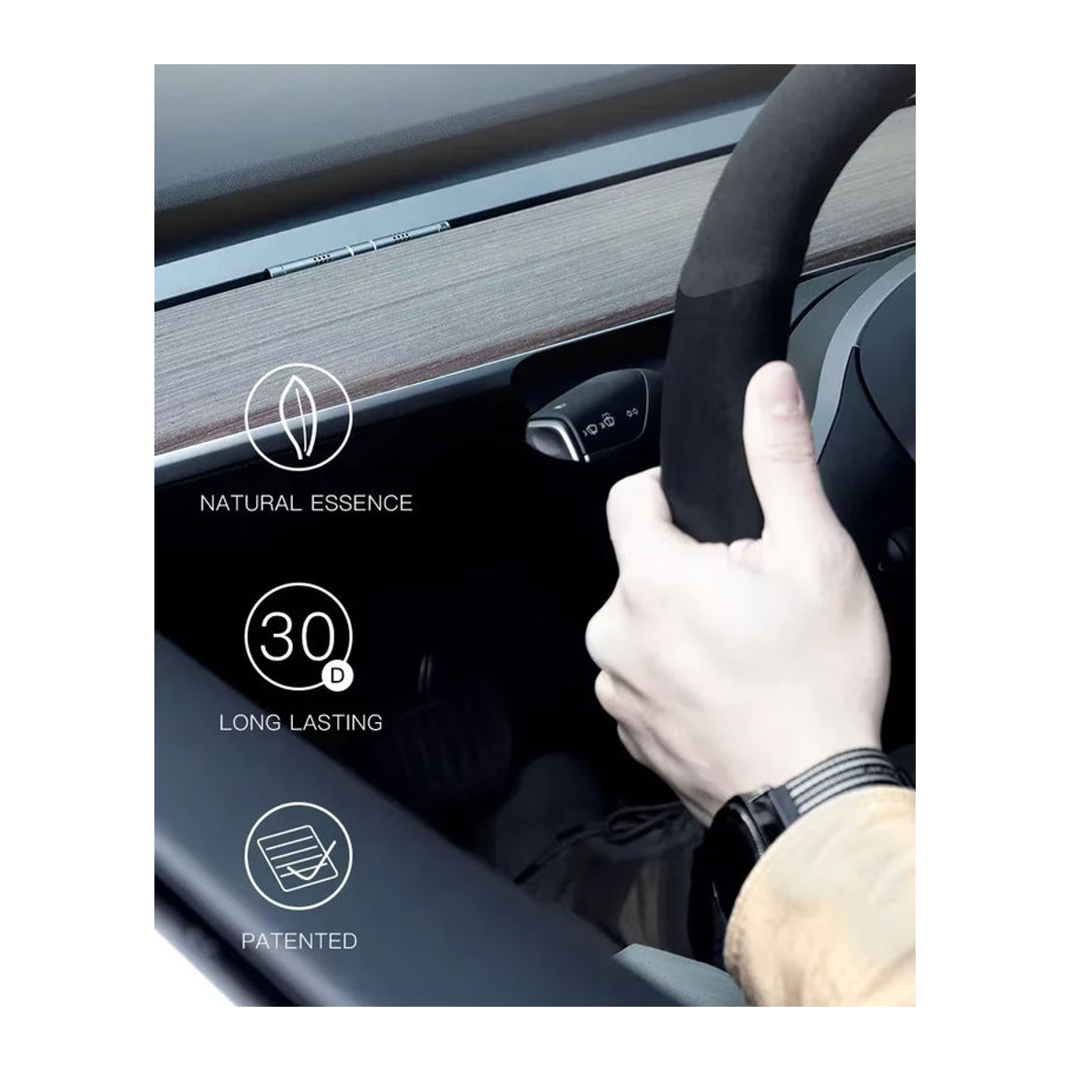 YouGallop Auto-Lufterfrischer für Tesla Model 3 und Model Y, Aromatherapie-Diffusor aus Metall in Schwarz - Bild 4