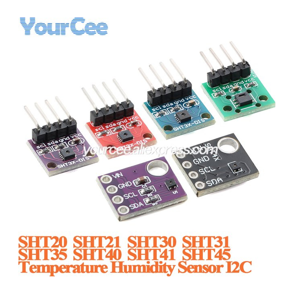 Your Cee Temperatur- und Feuchtigkeitssensormodul SHT-Serie mit I2C-Schnittstelle, mehrfarbig - Bild 1