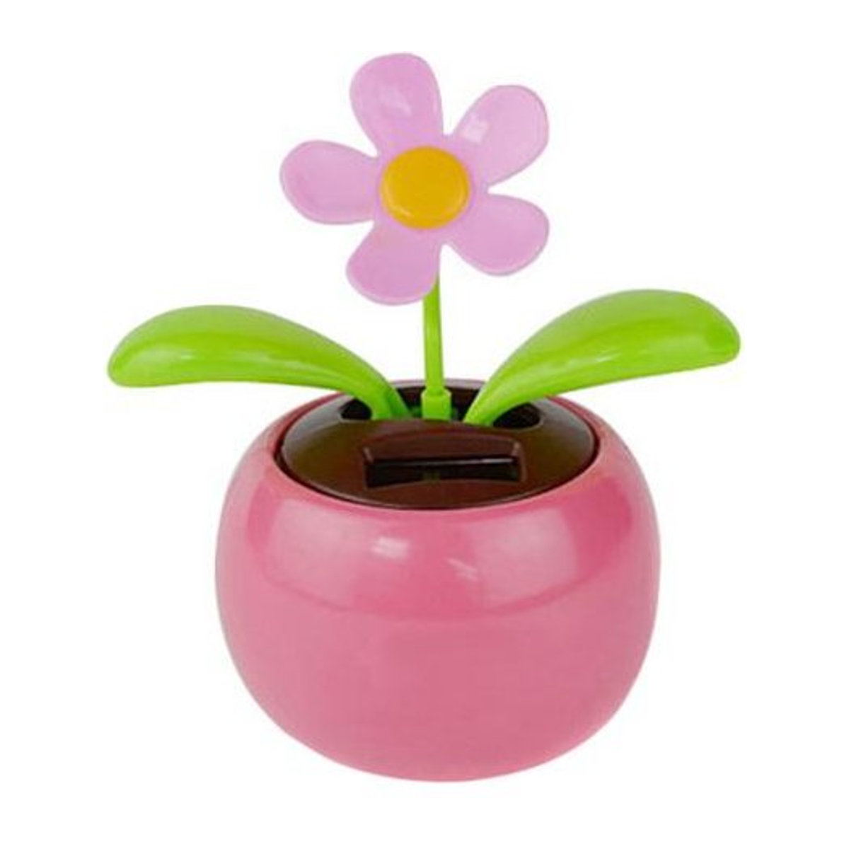Yousheng Fashion Solarbetriebene tanzende Blume in Rosa als dekoratives Blumenspielzeug für Auto und Heimdekoration - Bild 1