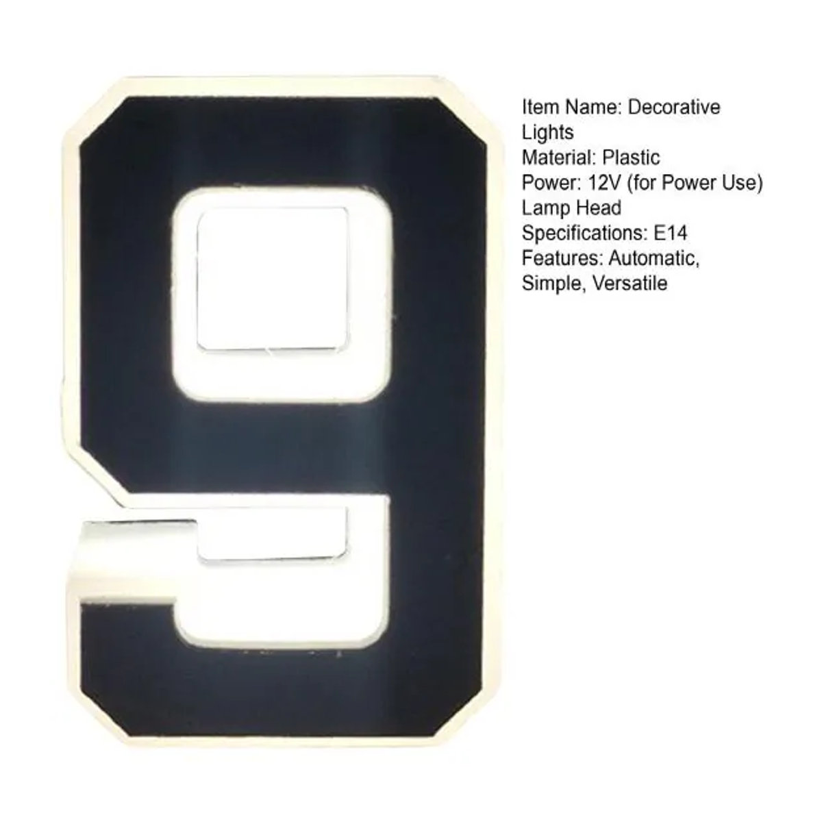 Yousheng LED Hausnummernschild mit Solarbeleuchtung, wasserdichtes Adressschild für Briefkasten und Außenbereich, Schwarz/Weiß - Bild 1