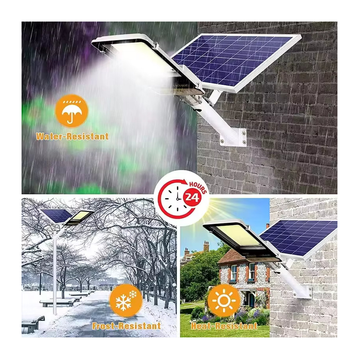 YQCHEZI LED Wandleuchte aus Aluminium in Schwarz, moderne Solar-Außenleuchte mit 8000mAh High Power für Garten, Terrasse und Garage - Bild 3