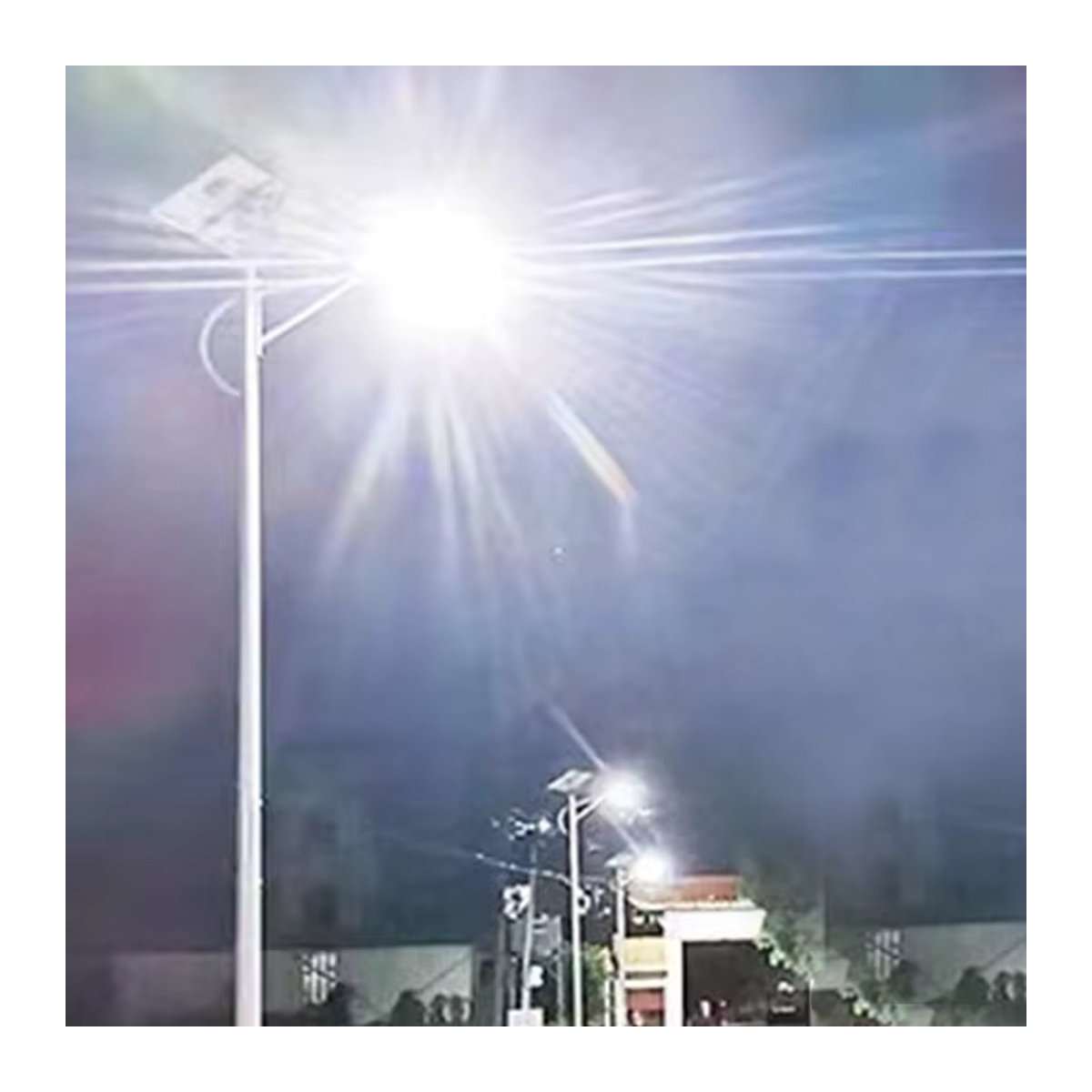 YQCHEZI Solar-Straßenlaterne LED 8000W Schwarz für Außenbereich und Parkplätze - Bild 5