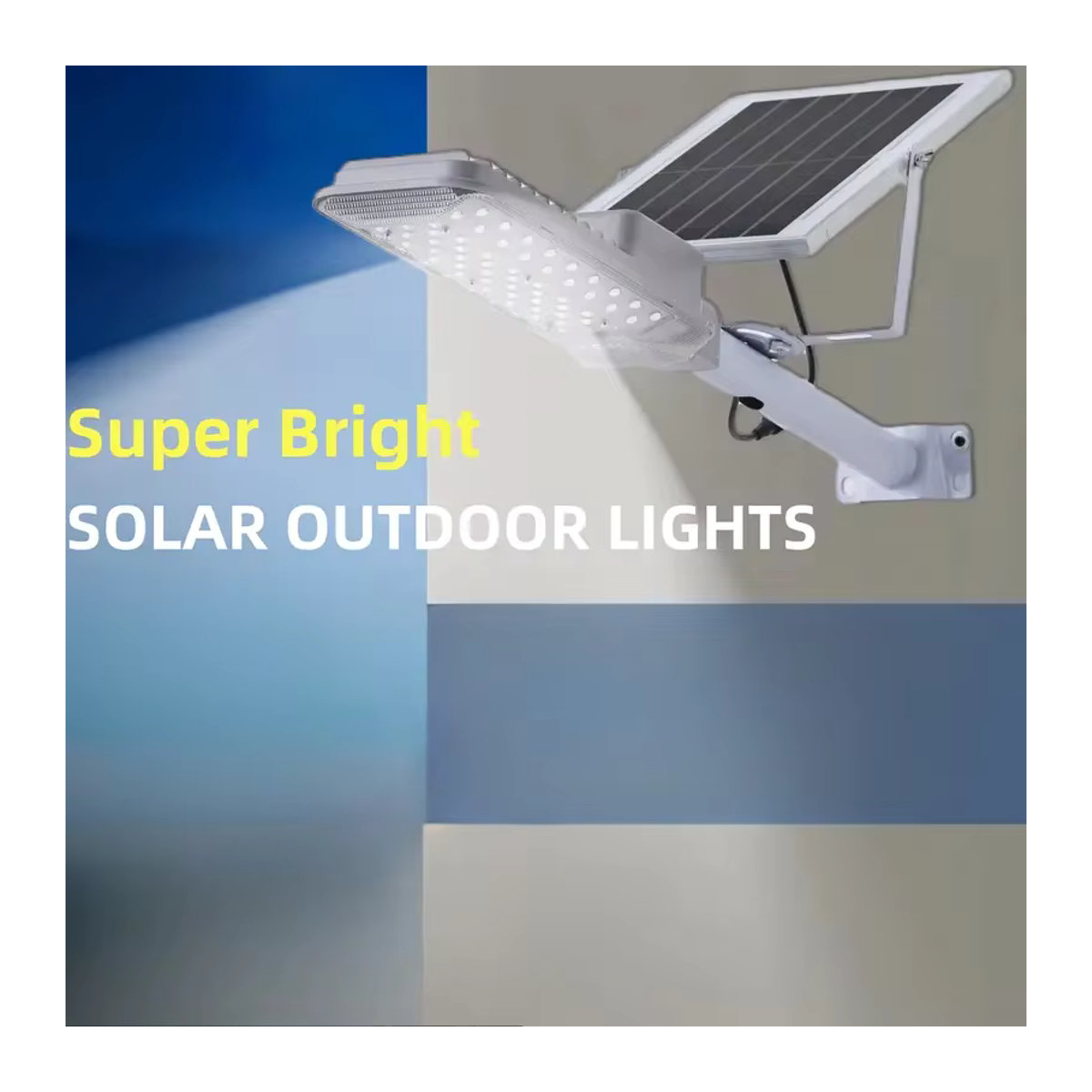 YQCHEZI Solarleuchte für den Außenbereich in Weiß mit Fernbedienung und wasserdichtem Design für Garten, Haus und Garage - Bild 2