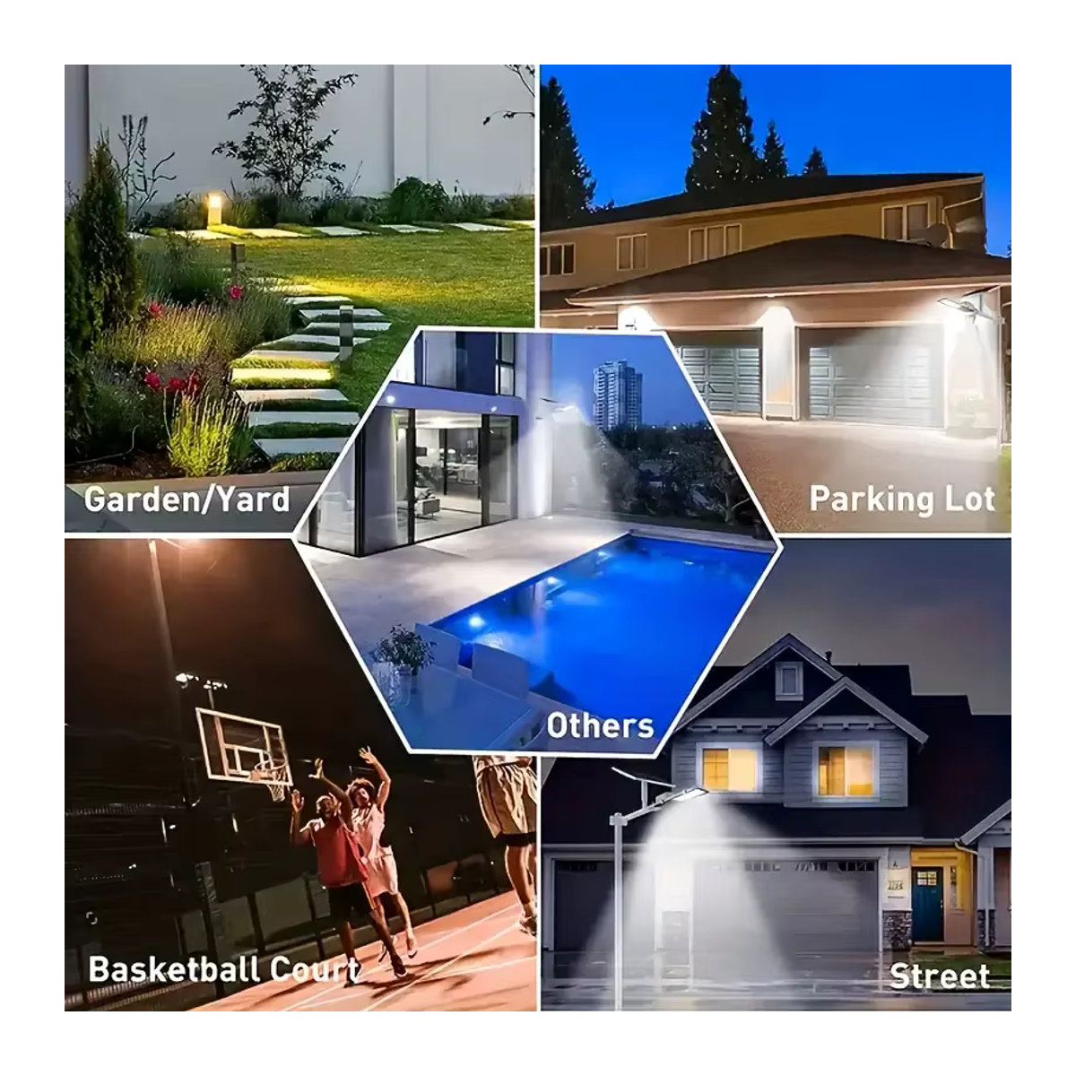 YQCHEZI Solarleuchte für den Außenbereich in Weiß mit Fernbedienung und wasserdichtem Design für Garten, Haus und Garage - Bild 6