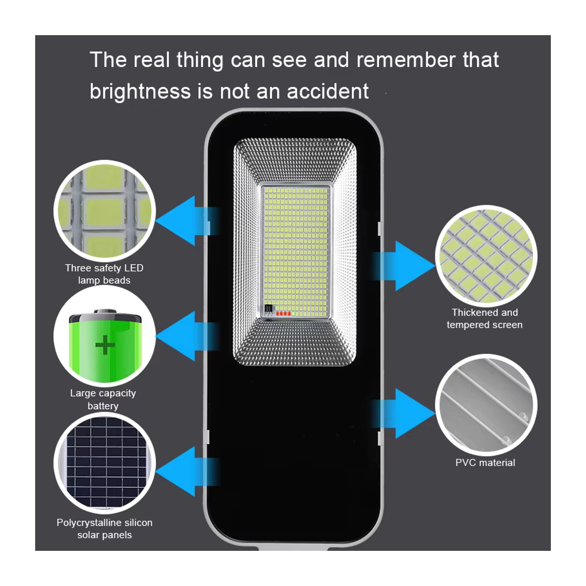 YQCHEZI Solarleuchte Modern Schwarz mit 6000 mAh und Dämmerungssensor für Außenbereich, Garten und Garage - Bild 4