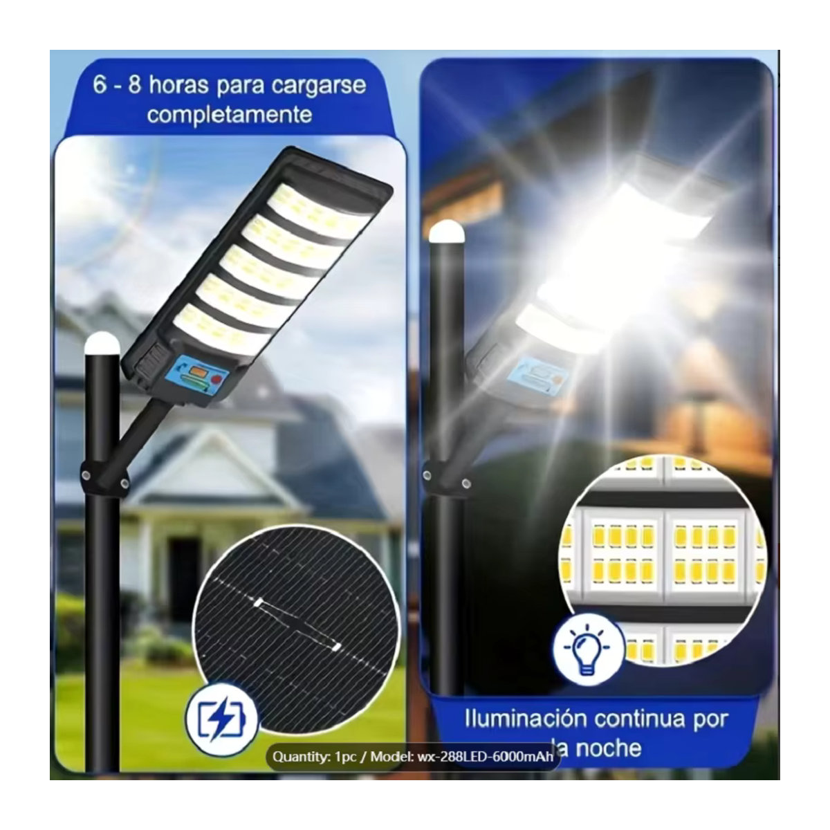YQCHEZI Solarleuchte Schwarz Modern mit Bewegungssensor und Dämmerungssensor für Außenbereich und Garten - Bild 2