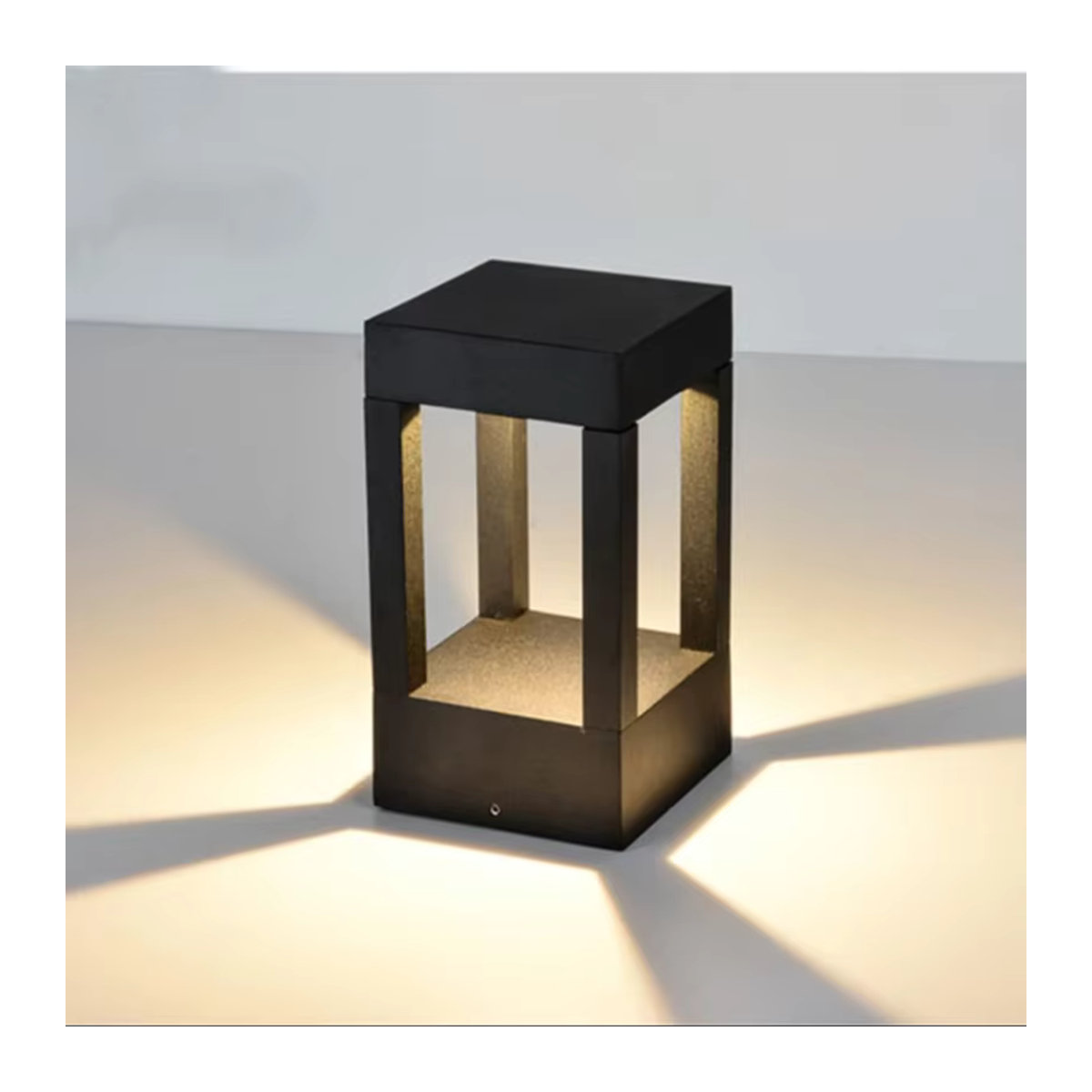 YRANK Pollerleuchte Outdoor LED Gartenlicht 15W COB IP65 wasserdicht in Schwarz oder Braun - Bild 4