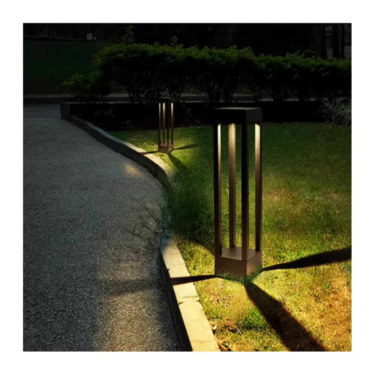 YRANK Pollerleuchte Outdoor LED Gartenlicht 15W COB IP65 wasserdicht in Schwarz oder Braun - Bild 6