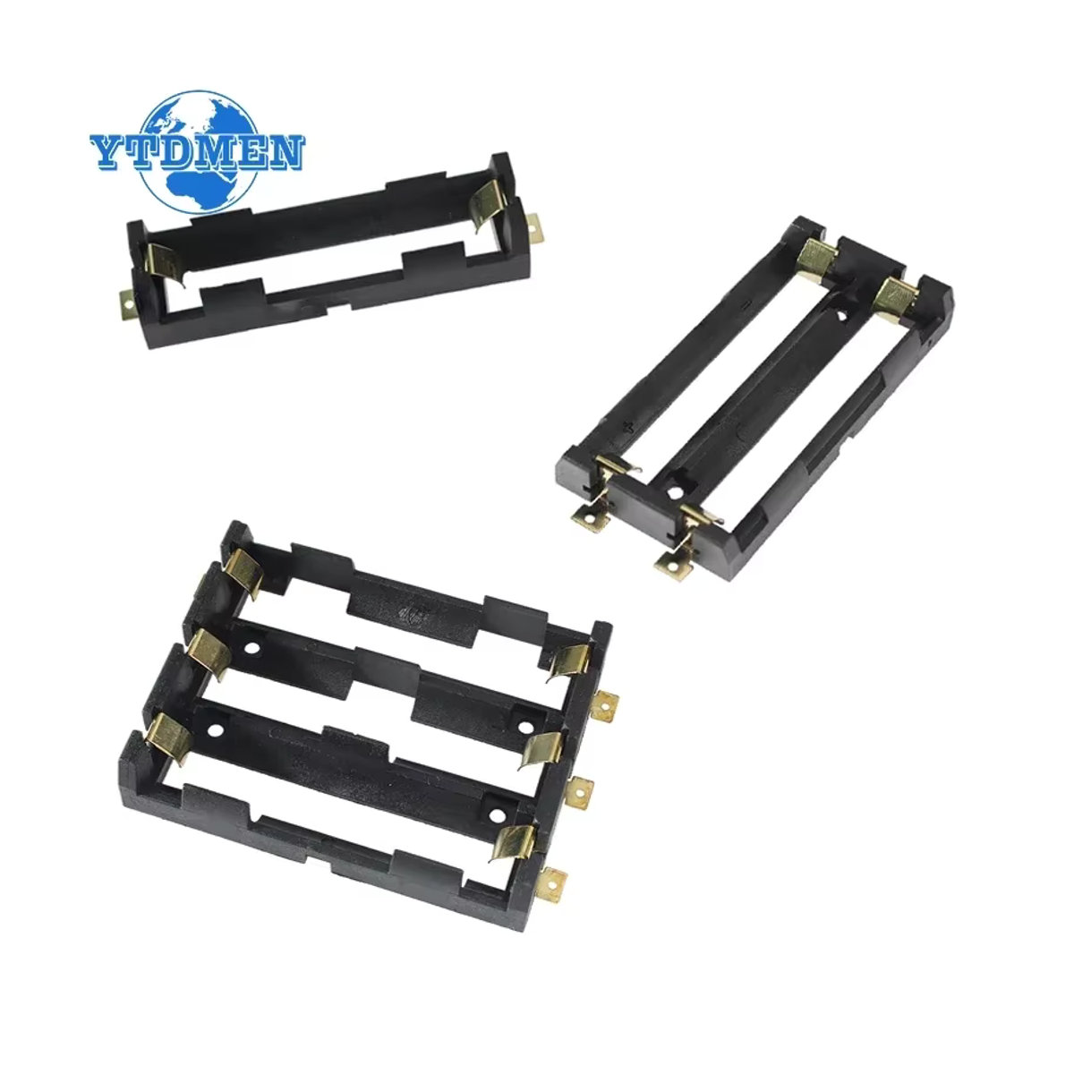 YTDMEN SMT-Batteriehalter 18650 SMD-Batteriekasten Aufbewahrungsbox mit Bronzestiften in Schwarz - Bild 6