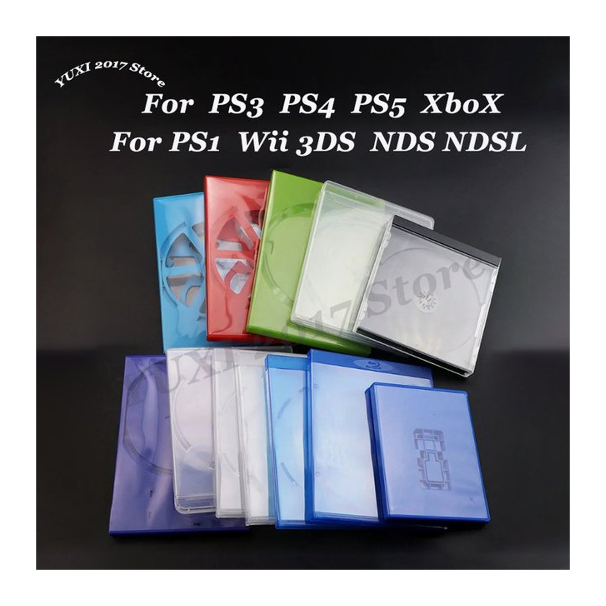 Yu Xi CD und DVD Spielschutzbox aus Kunststoff in Bunt für PS1 PS2 PS3 PS4 PS5 Xbox und Wii - Bild 1