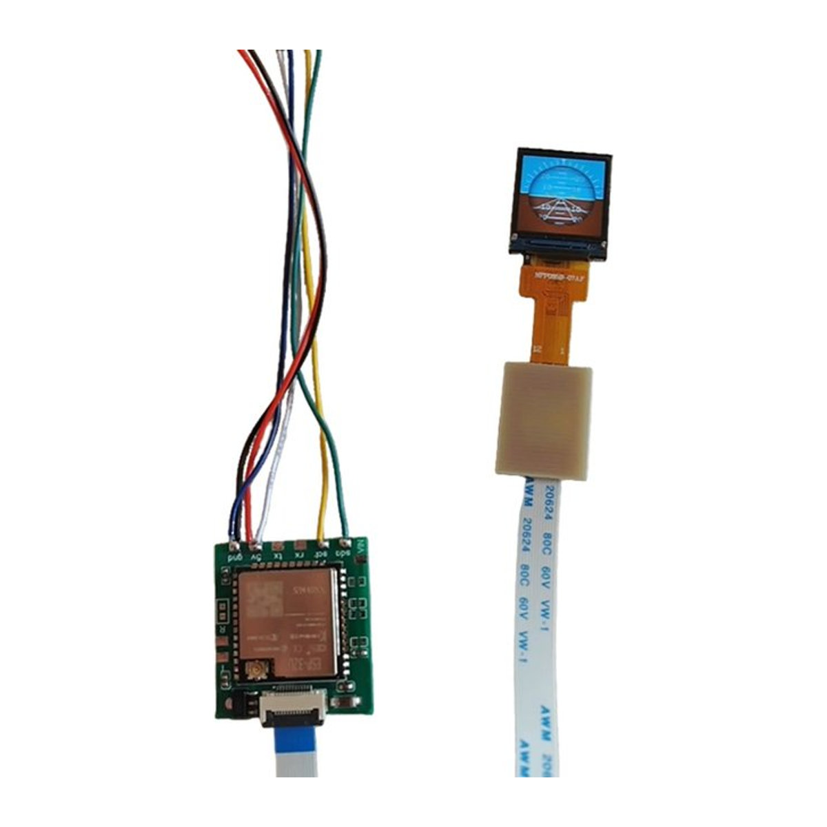 YUENHOANG FPV Simuliertes Fahrercockpit Instrumententafel mit 0,85-Zoll Bildschirmanzeige, Lagesensor, Kompass und Radar-Schnittstelle, mehrfarbig, rechteckig - Bild 1