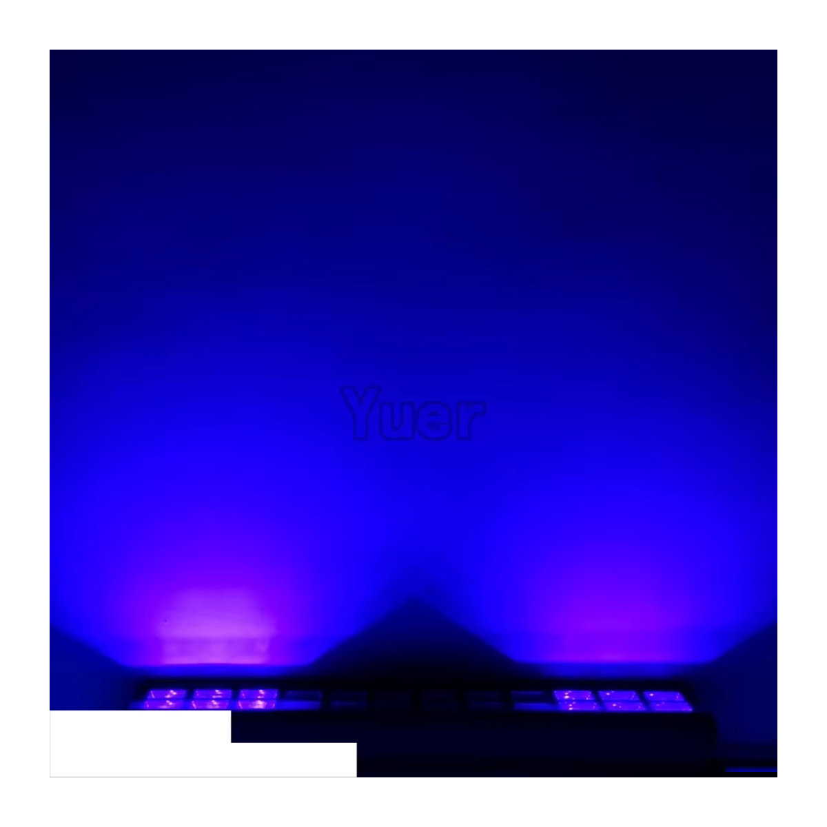 Yuer LED UV Strahler Zweireihig Lila Schwarz für DJ Disco Bar und Bühne - Bild 3