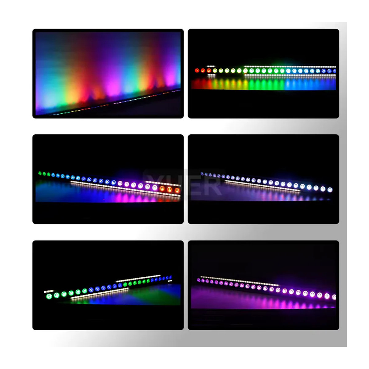 Yuer RGBW 4in1 LED Wandfluter mit LED-Ring, DMX512 Strahler für DJ, Party und Hochzeit, Schwarz - Bild 3