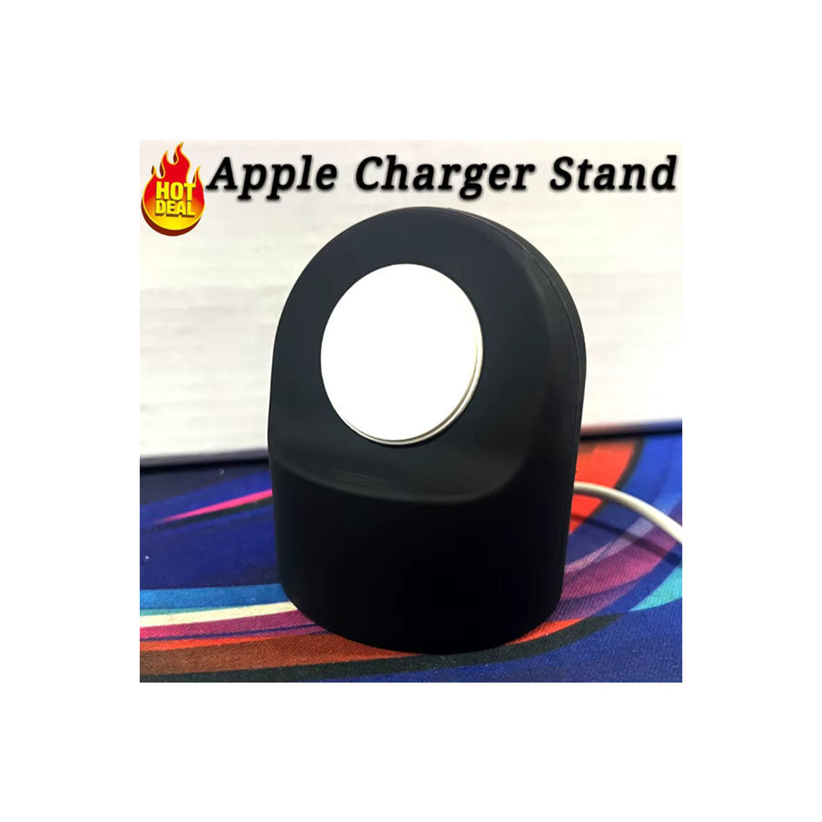 Yunfook Ladestation aus Silikon für Apple Watch Ultra, Series 11 bis 5 sowie SE3, Dockingstation Halterung in Blau oder Schwarz - Bild 7