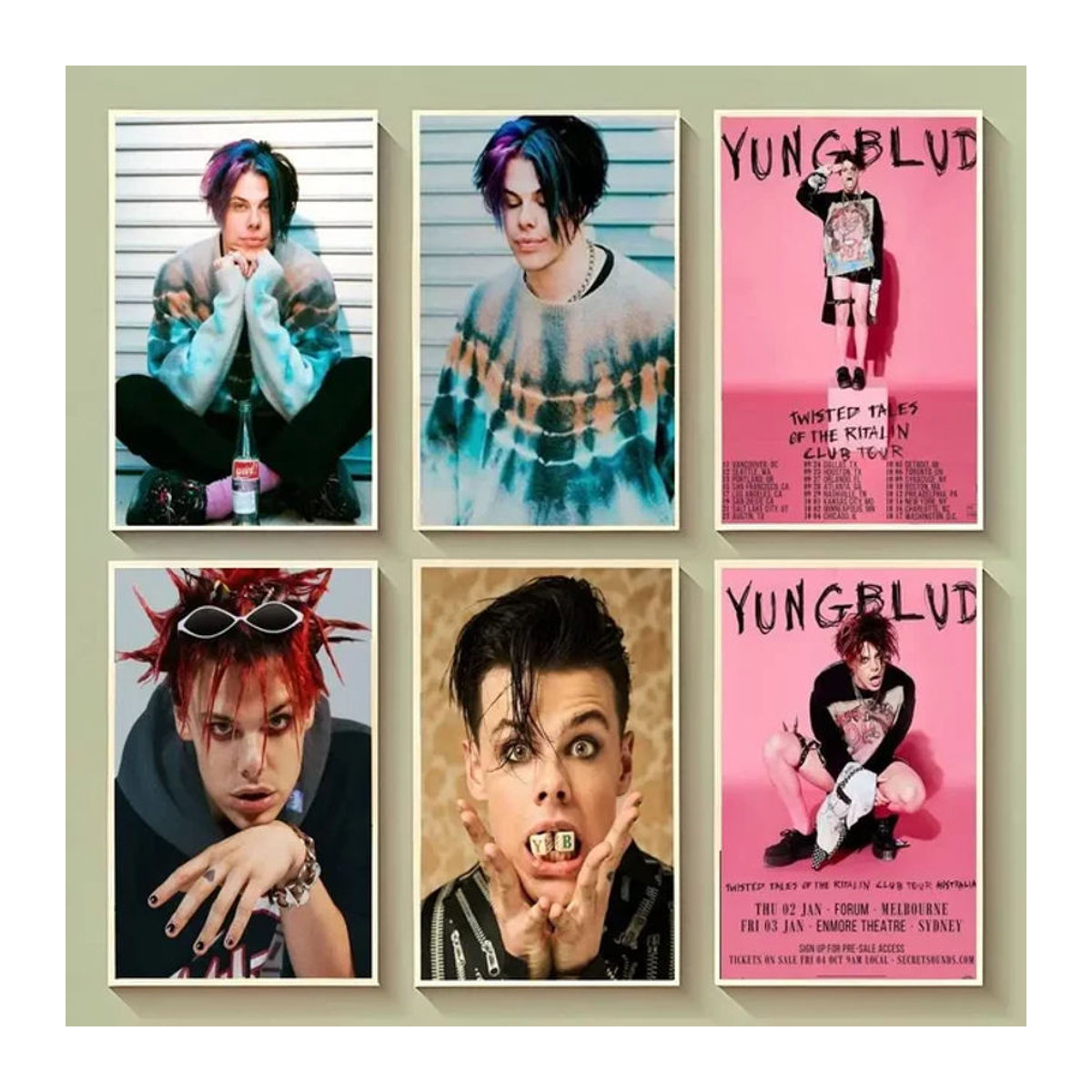 Yungblud Porträt Poster als klebriger Papieraufkleber in Mehrfarbig für deine Wanddekoration - Bild 1