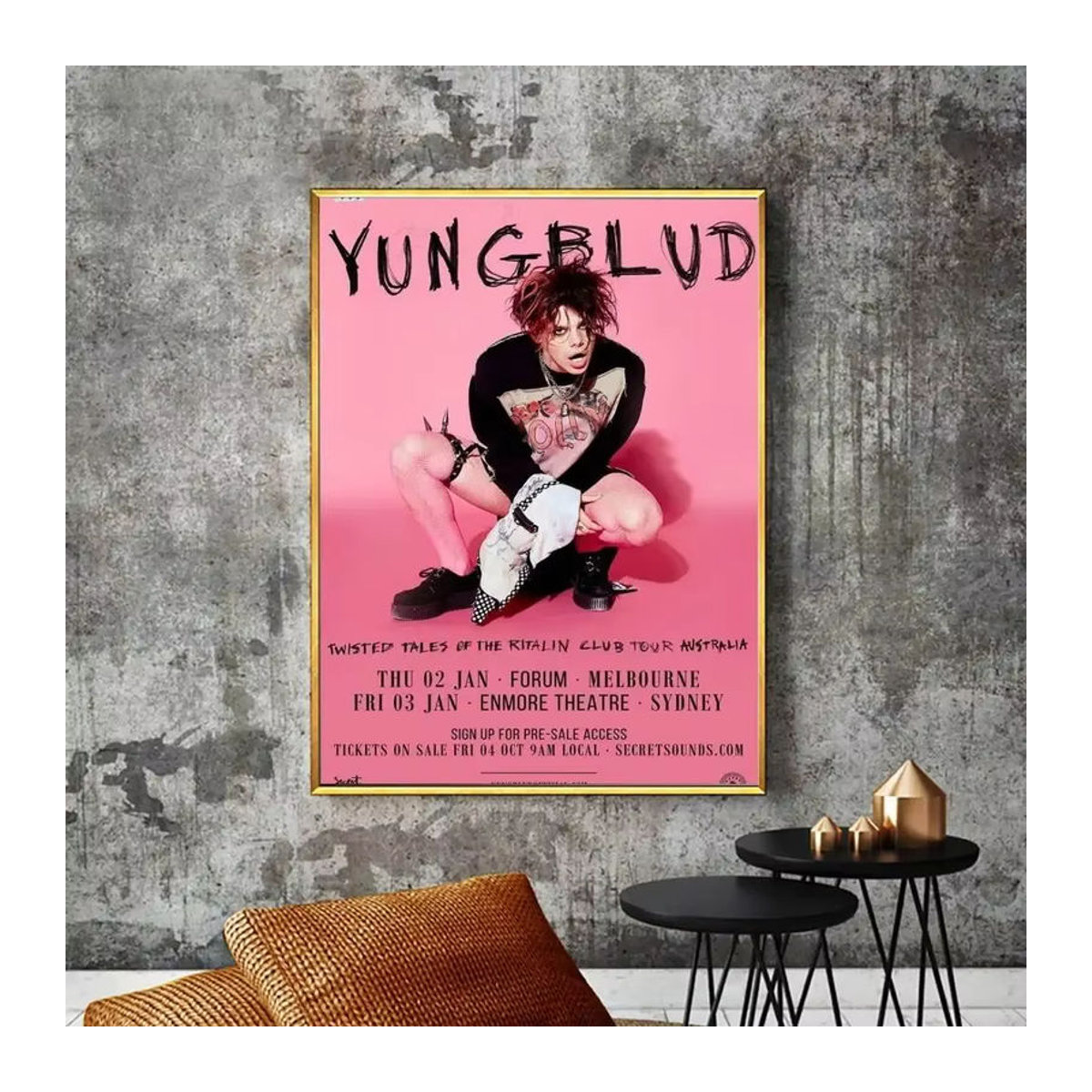 Yungblud Porträt Poster als klebriger Papieraufkleber in Mehrfarbig für deine Wanddekoration - Bild 6