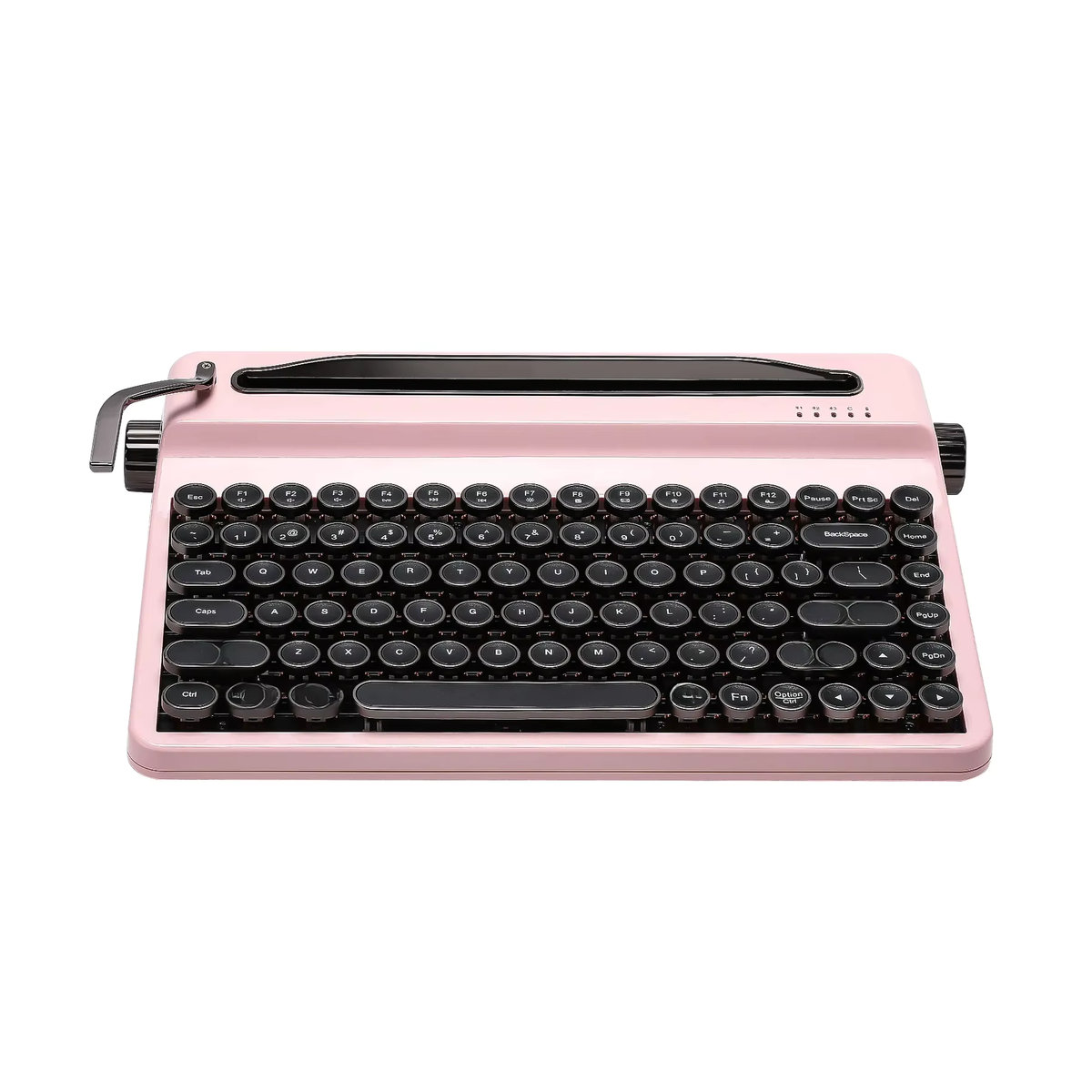 YUNZII QL75 Mechanische Tastatur im Retro-Design mit runden Tastenkappen, Wireless, RGB, QMK/VIA, Hot-Swap, Rosa und Grün - Bild 7