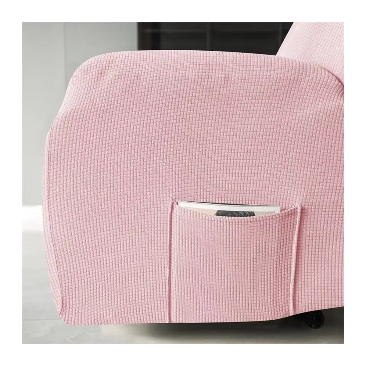 Yupartex 4-teiliges Set Polarfleece Sofa-Schutzbezüge, elastische Einzelsitzbezüge für Liegesofas, mehrfarbig - Bild 4