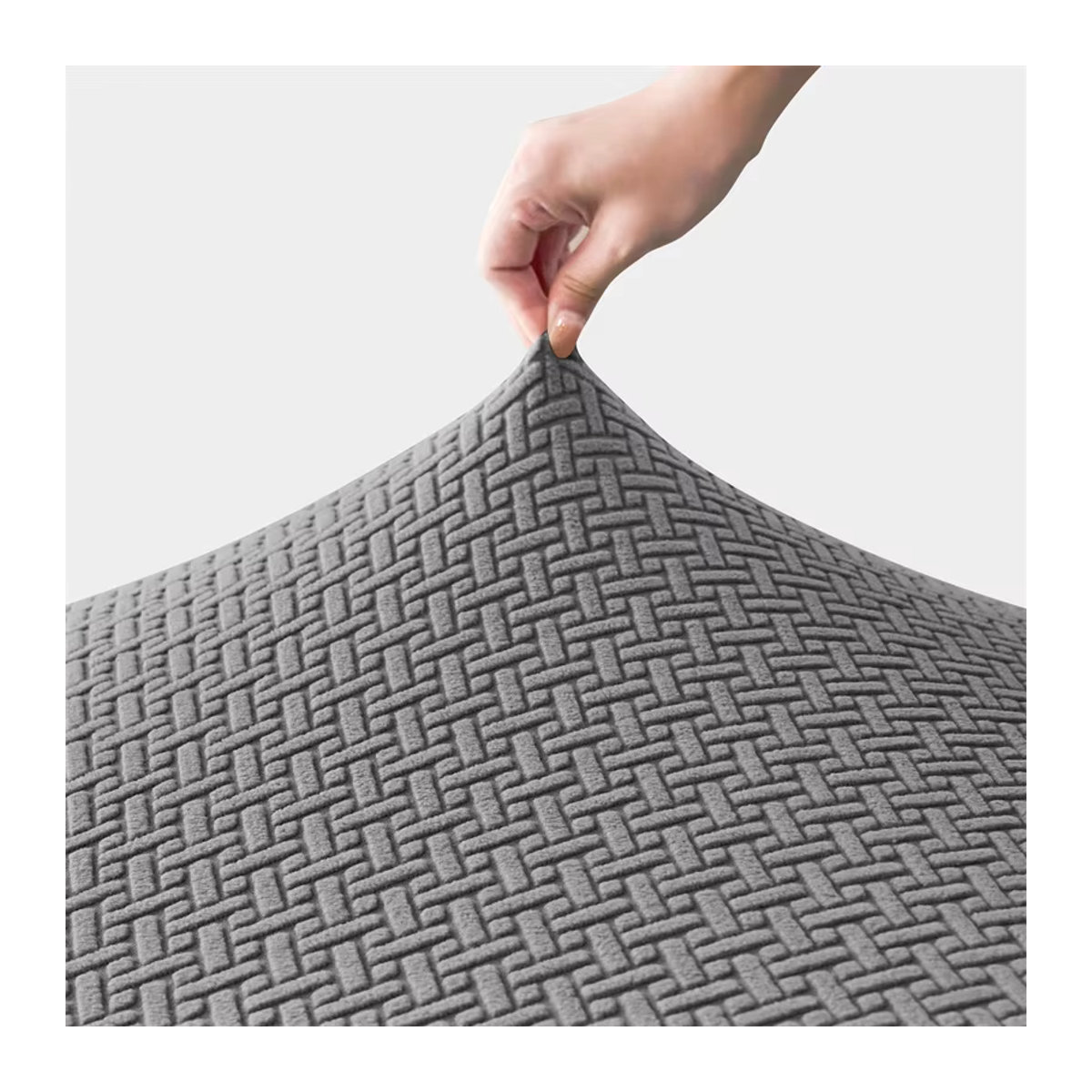 Yupartex Jacquard Stuhlbezüge für Armlehnenstühle in Grau - Bild 1