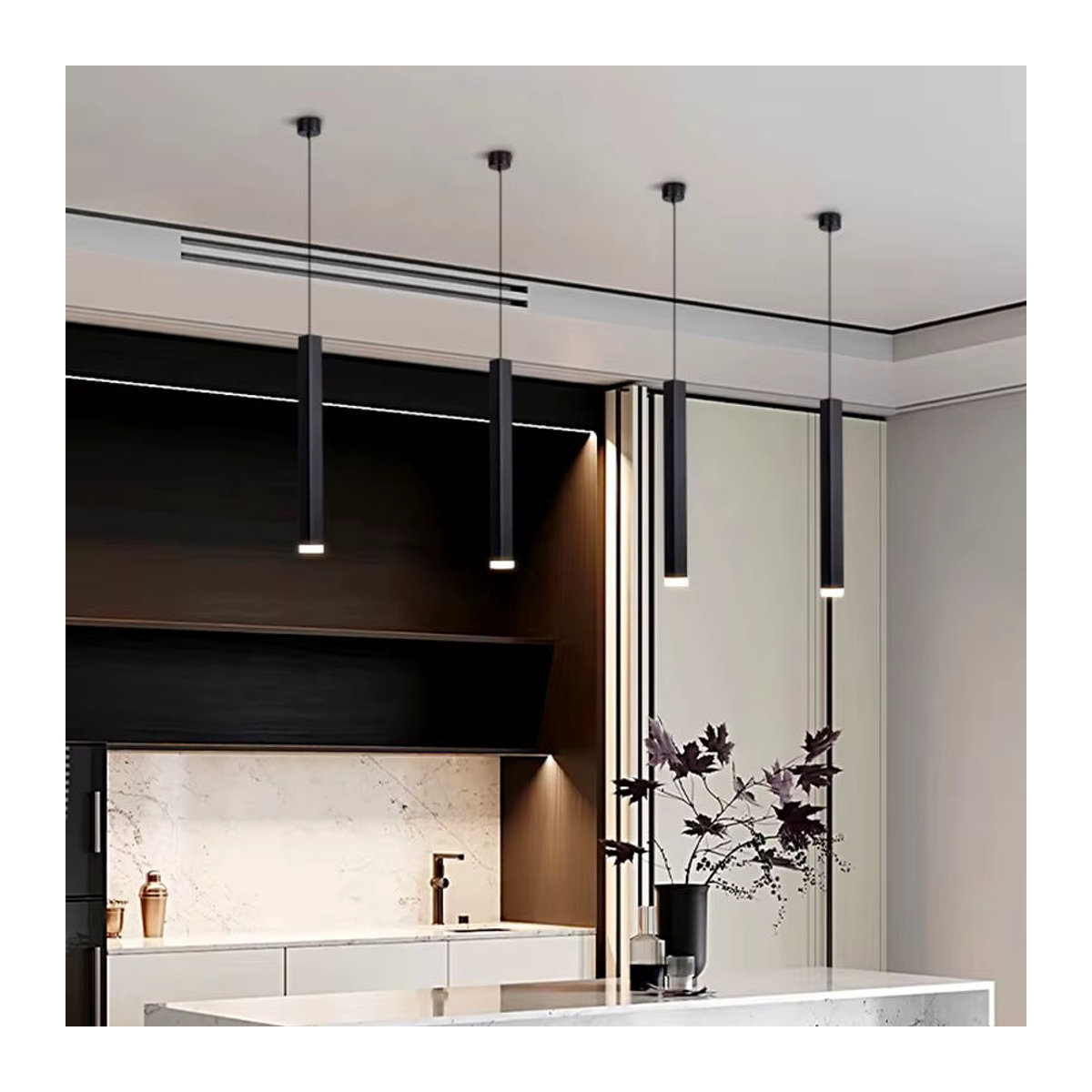 Yushe Pendelleuchte in Schwarz im skandinavischen Design für dein Esszimmer und Wohnzimmer - Bild 4