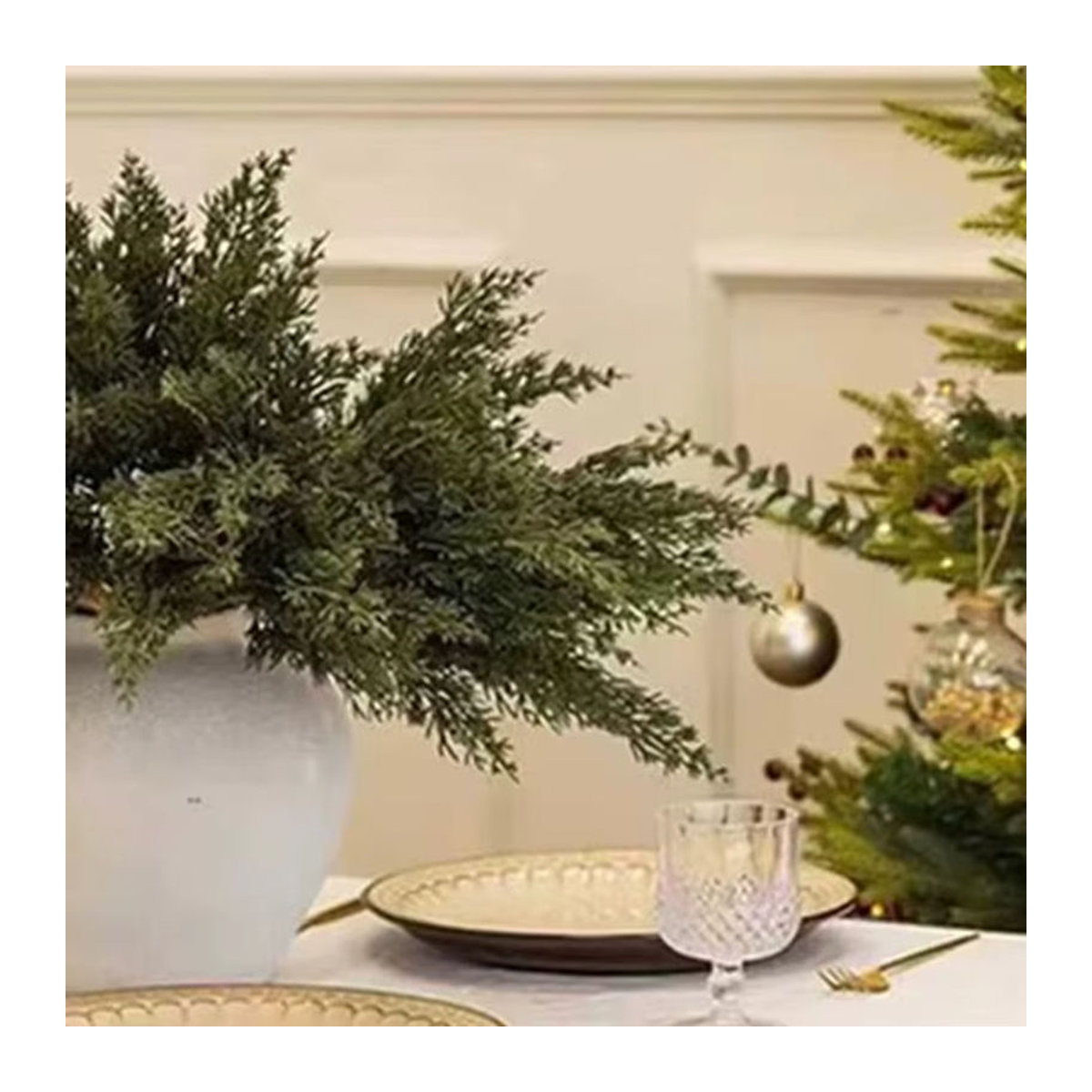 Yusheng Künstliche Olivenzweige in Grün für Dekoration, Hochzeit und Weihnachten - Bild 2