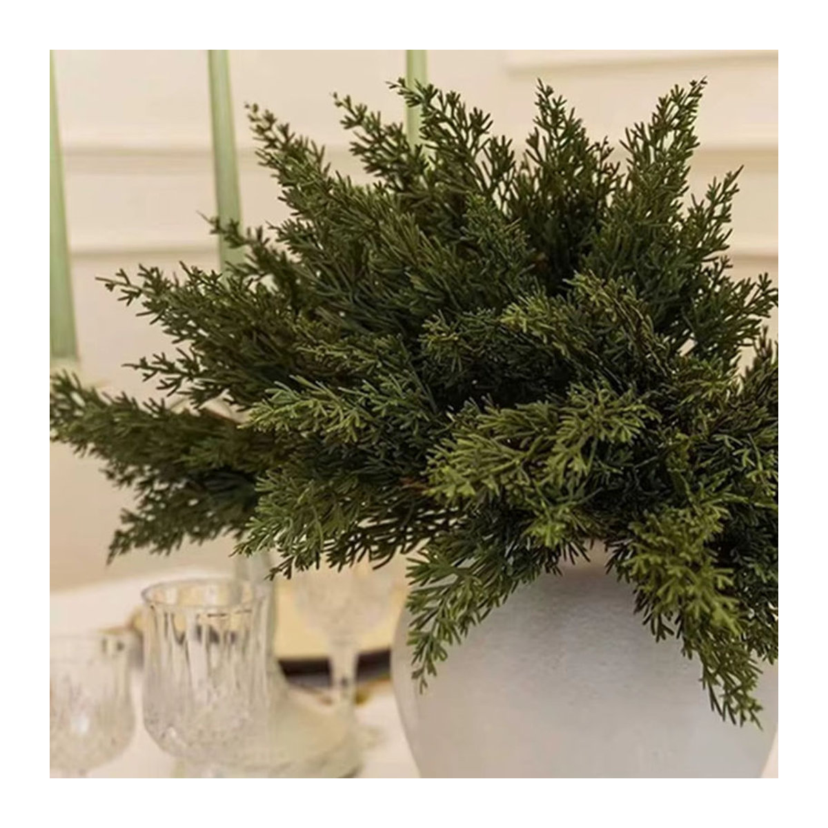 Yusheng Künstliche Olivenzweige in Grün für Dekoration, Hochzeit und Weihnachten - Bild 5