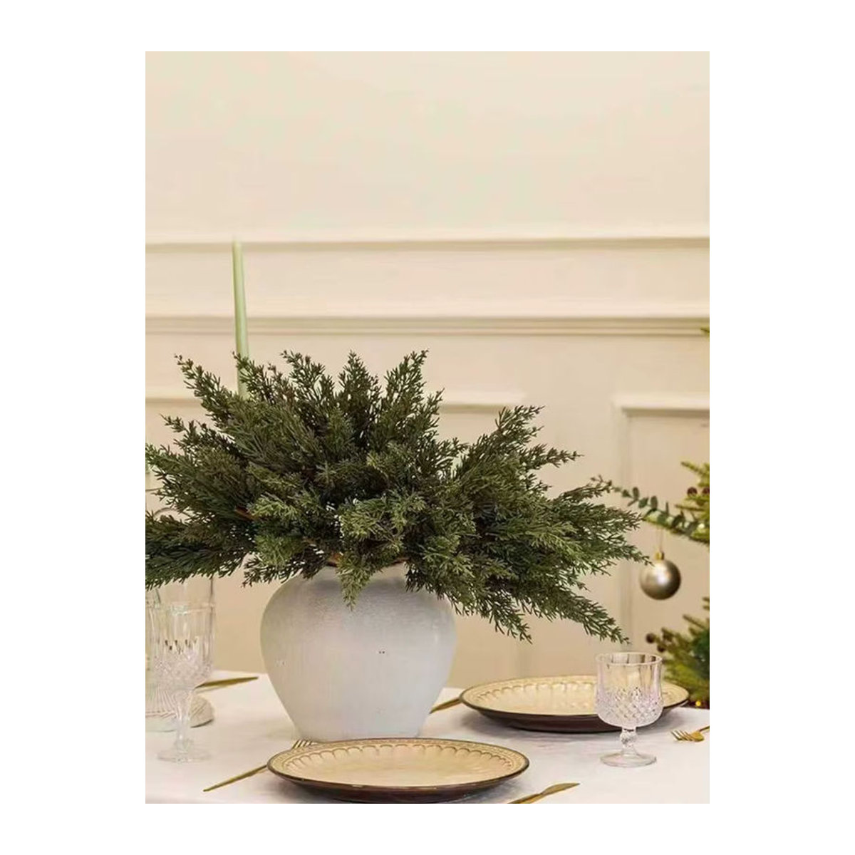 Yusheng Künstliche Olivenzweige in Grün für Dekoration, Hochzeit und Weihnachten - Bild 7