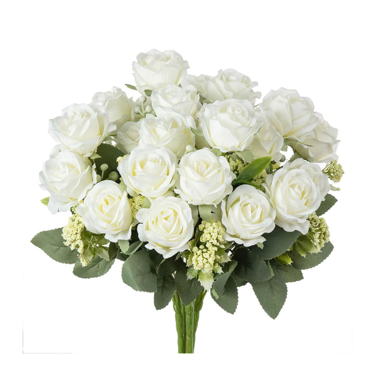 Yusheng Künstliches Rosenbouquet aus Seide in Rosa für Hochzeiten und Tischdekorationen - Bild 4