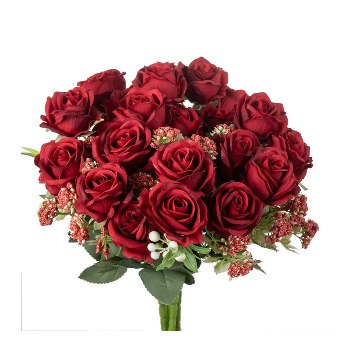 Yusheng Künstliches Rosenbouquet aus Seide in Rosa für Hochzeiten und Tischdekorationen - Bild 5