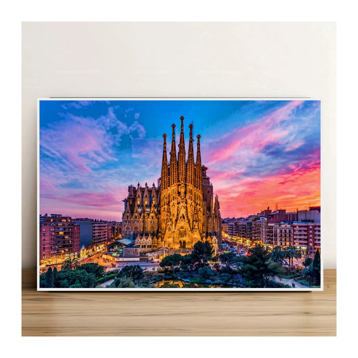 YUTTEE 5D Diamant Malerei Sagrada Familia Barcelona Landschaft Mehrfarbig - Bild 2