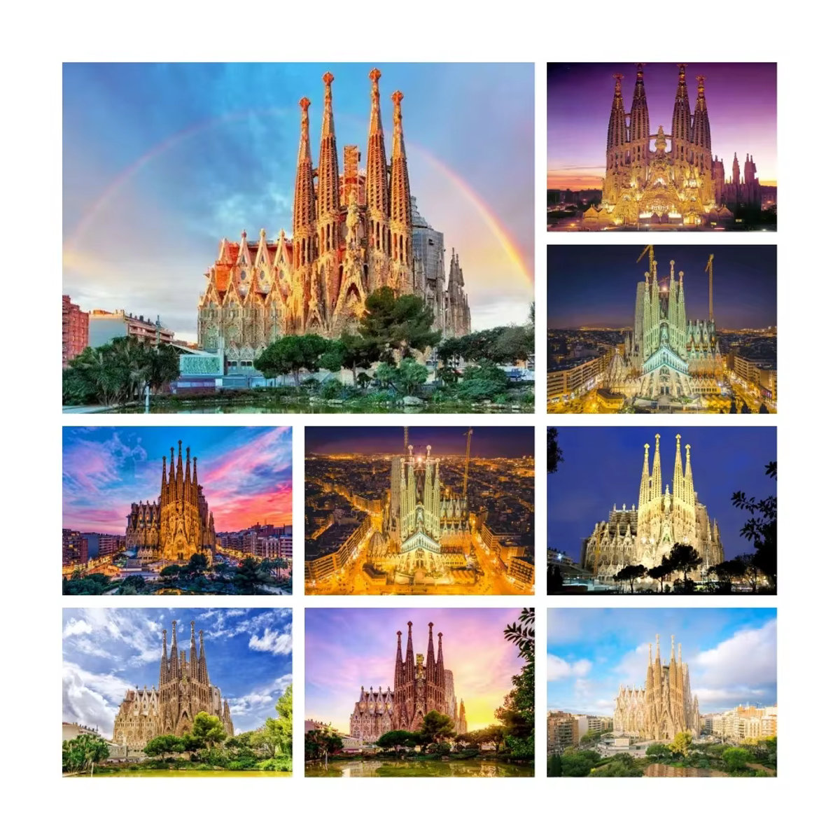 YUTTEE 5D Diamant Malerei Sagrada Familia Barcelona Landschaft Mehrfarbig - Bild 4