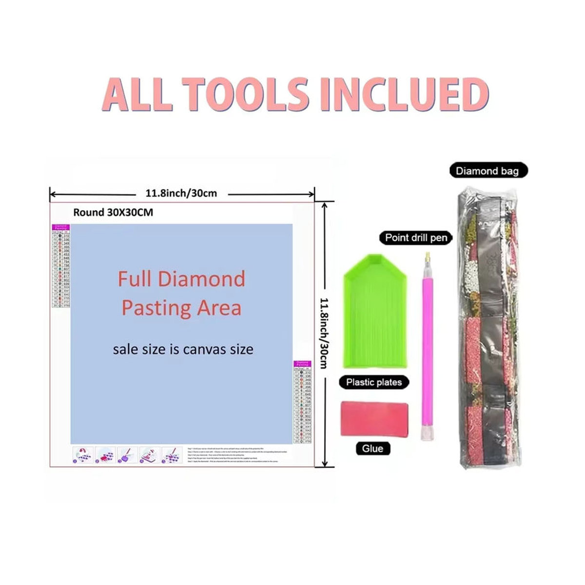 YUTTEE 5D Diamant-Malerei-Set mit buntem Zwerg-Cartoon-Motiv für Wandkunst und Weihnachtsdekoration - Bild 1