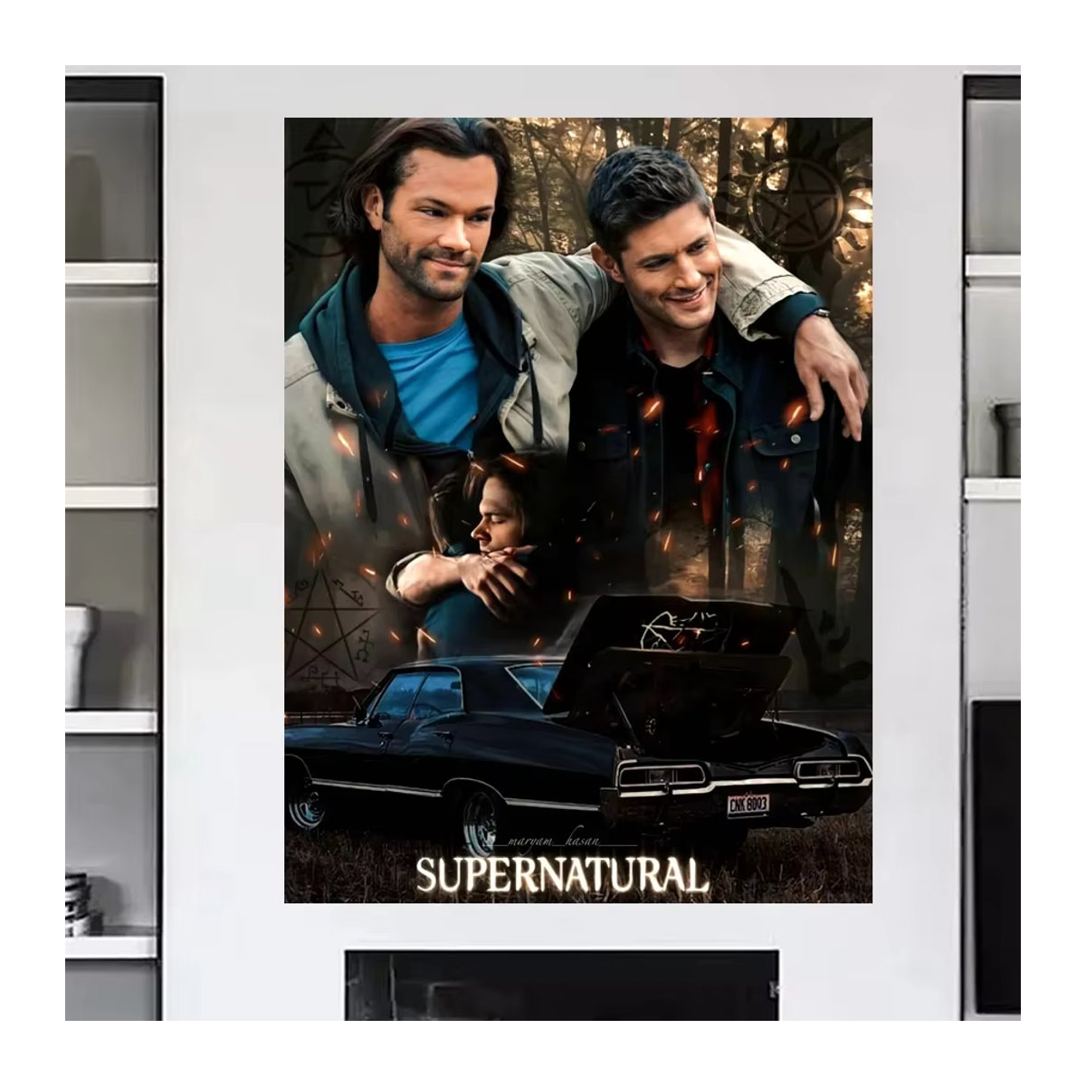 YUTTEE 5D Diamantmalerei Set Supernatural Sam und Dean Winchester Motiv Mehrfarbig - Bild 1