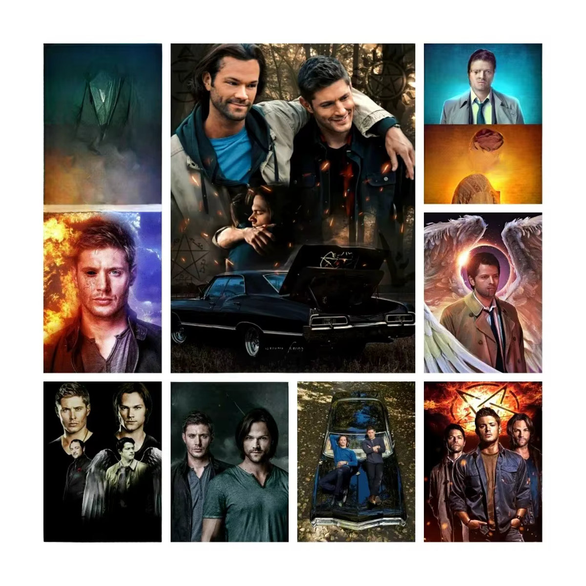YUTTEE 5D Diamantmalerei Set Supernatural Sam und Dean Winchester Motiv Mehrfarbig - Bild 2