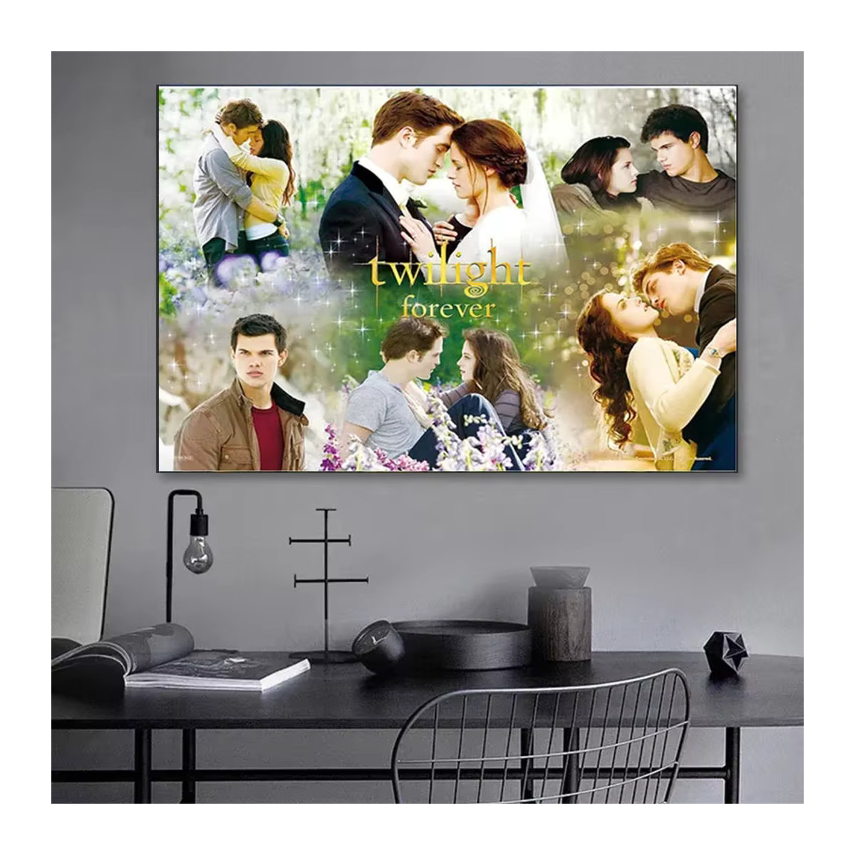 YUTTEE 5D DIY Diamantmalerei Dämmerung Poster als Mosaik Kunst Wandaufkleber in Mehrfarbig - Bild 3