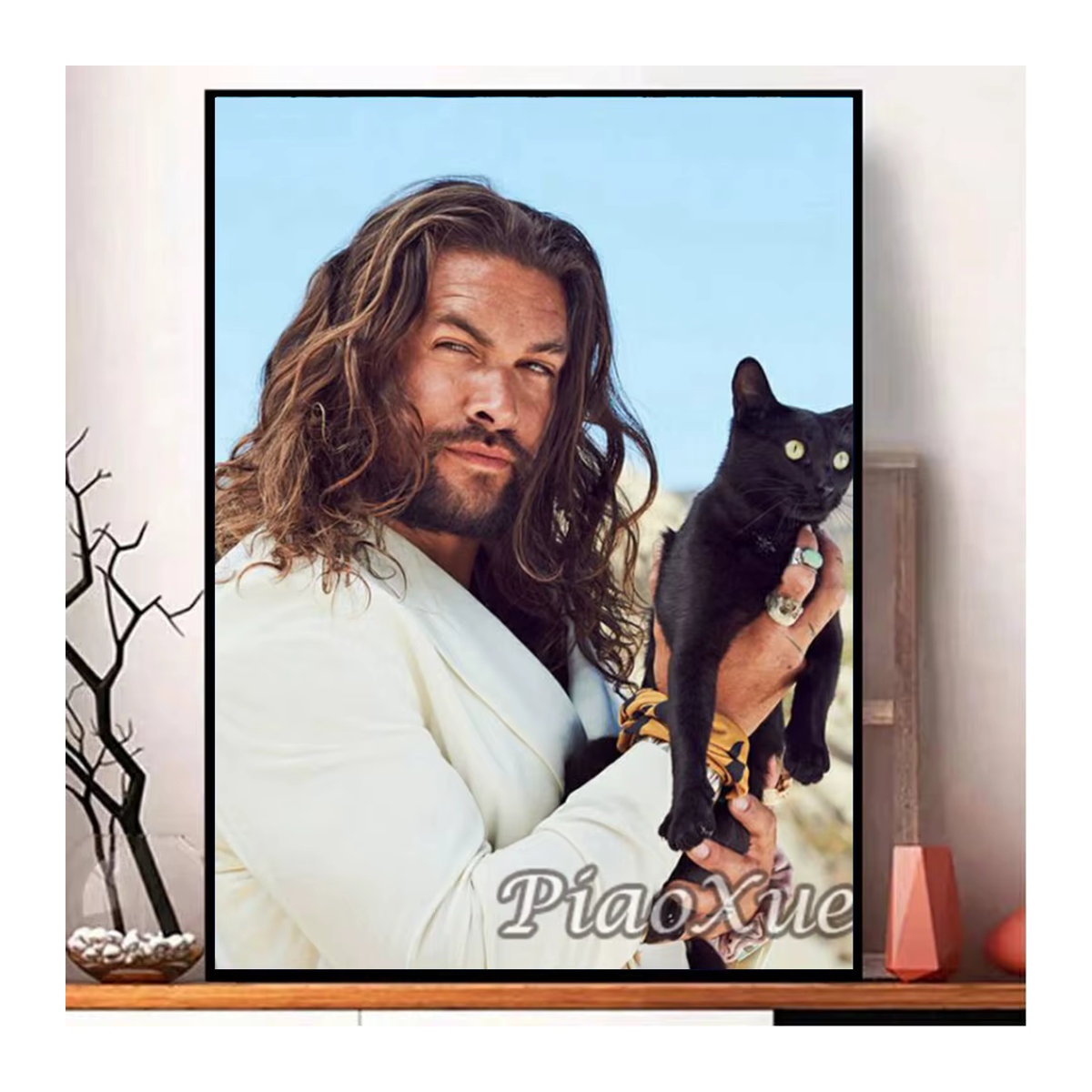 YUTTEE 5D DIY Diamantmalerei Jason Momoa Filmstar Poster als Strass Mosaik Stickerei in Mehrfarbig - Bild 2