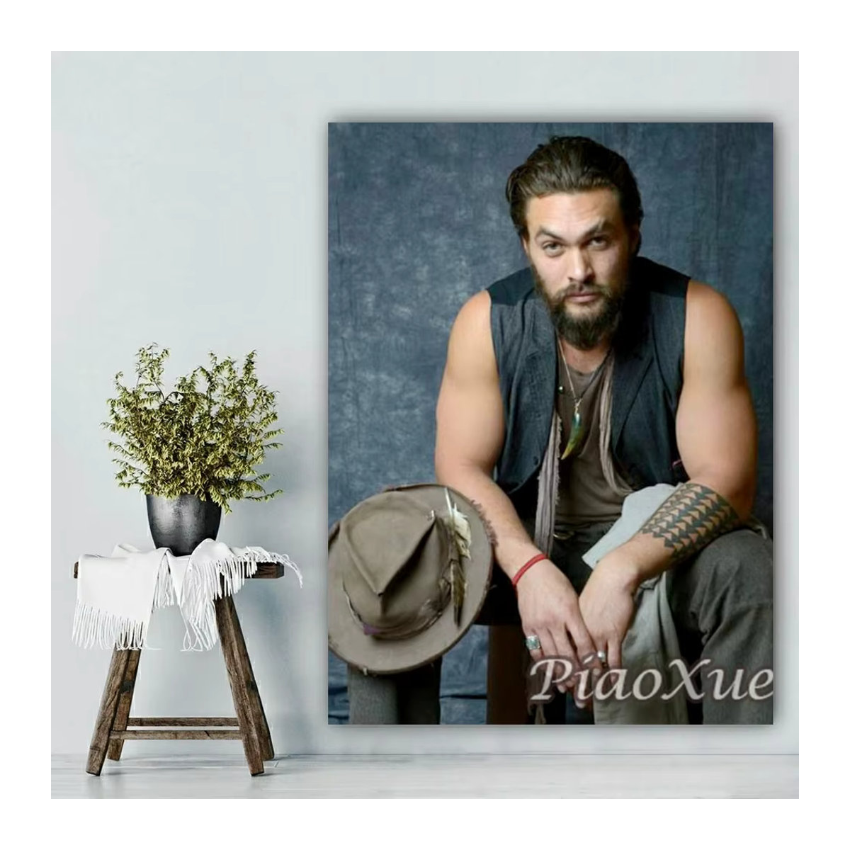 YUTTEE 5D DIY Diamantmalerei Jason Momoa Filmstar Poster als Strass Mosaik Stickerei in Mehrfarbig - Bild 3