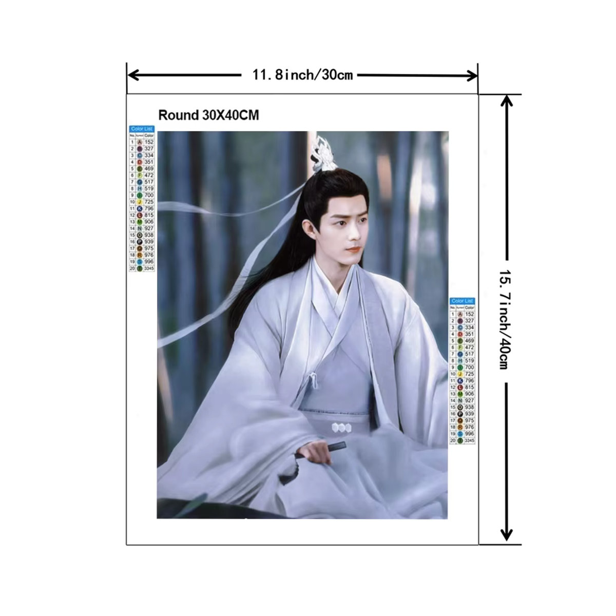 YUTTEE 5D DIY Diamantmalerei Set Die ungezähmten Chen Qing Ling Drama Mosaik Kunst Set mehrfarbig - Bild 2